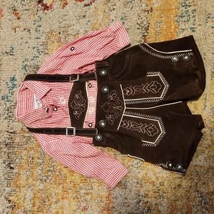 Isar Trachten  genuine leather baby lederhose set sz68